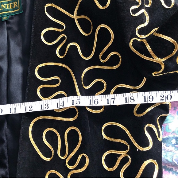 Vintage Danier Suede jacket with gold braid trim - Picture 7 of 15